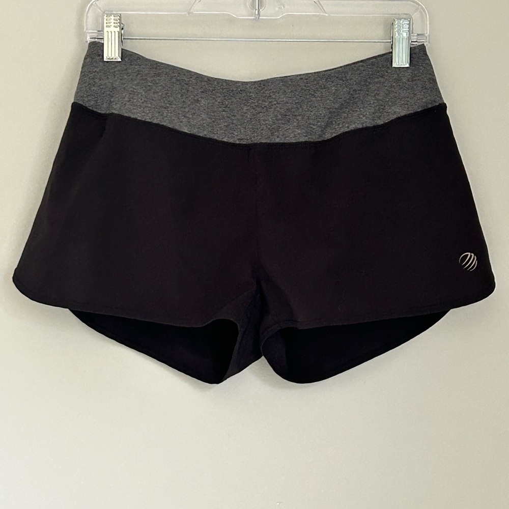 MPG Sport Black Gray Waistband Running Shorts XS